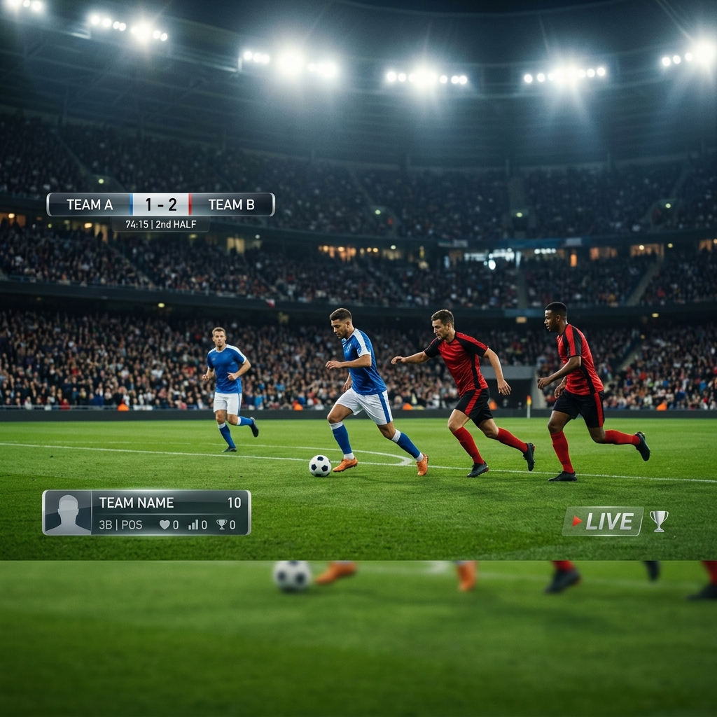 Live football on the TU IPTV Premium Smart TV app in 4K — IPTV EPG guide